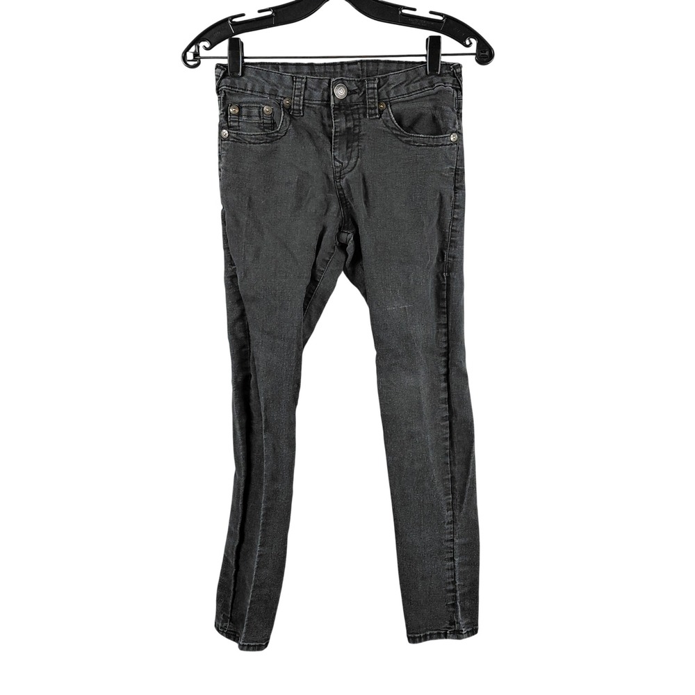 True Religion‎ Geno Relaxed Slim Jeans Faded Black Size 14 Womens Stretch Denim
